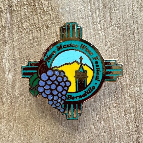 Turquoise New Mexico Wine Festival Official Pin - Picture 5 of 7